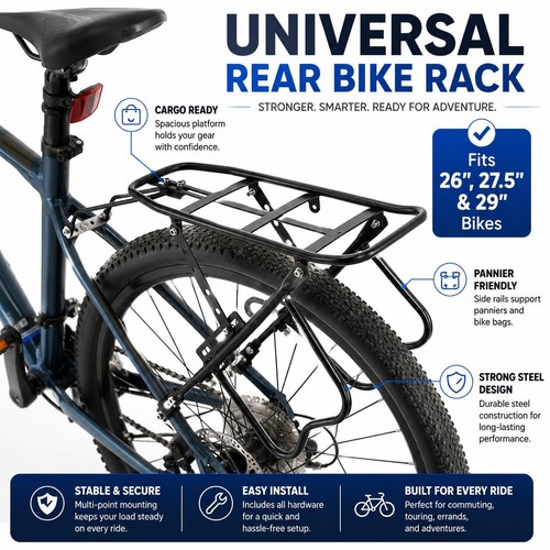 Universal rear bike - rear, rack